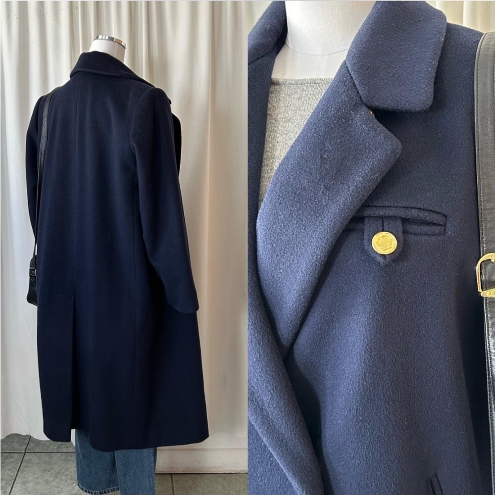 Vintage 1995-2005 Forecaster of Boston navy double-breasted Coat Union Made 6. - Picture 8 of 8